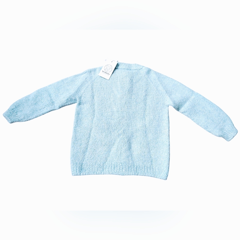 Boutique MumsHugsKnit Light Blue Handmade Cardigan with Goose Design - Picture 8 of 8